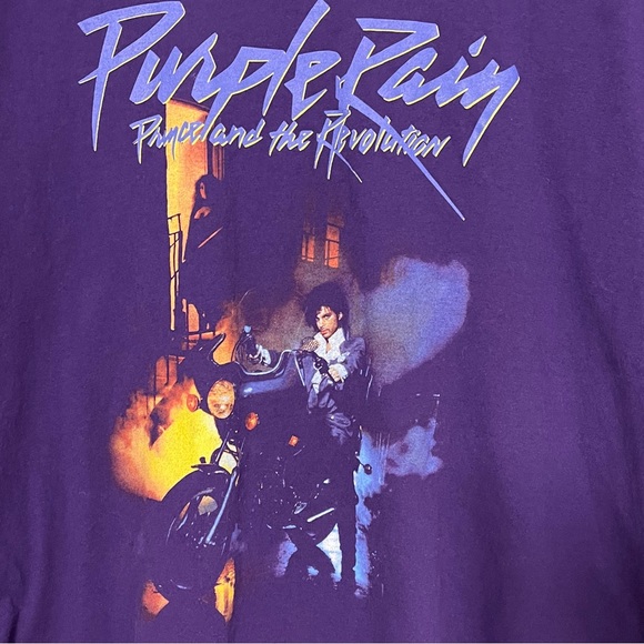 Mens Prince & The Revolution Purple Rain Short Sleeve 100% Cotton T-shirt 3XL - Picture 2 of 12